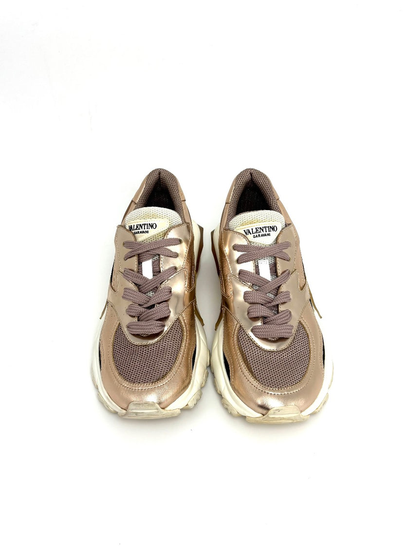 Preowned. Valentino Sneakers Rosegold. 36.5|9028