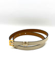 Brand New. Hermes H Pop Belt Craie GHW|8851