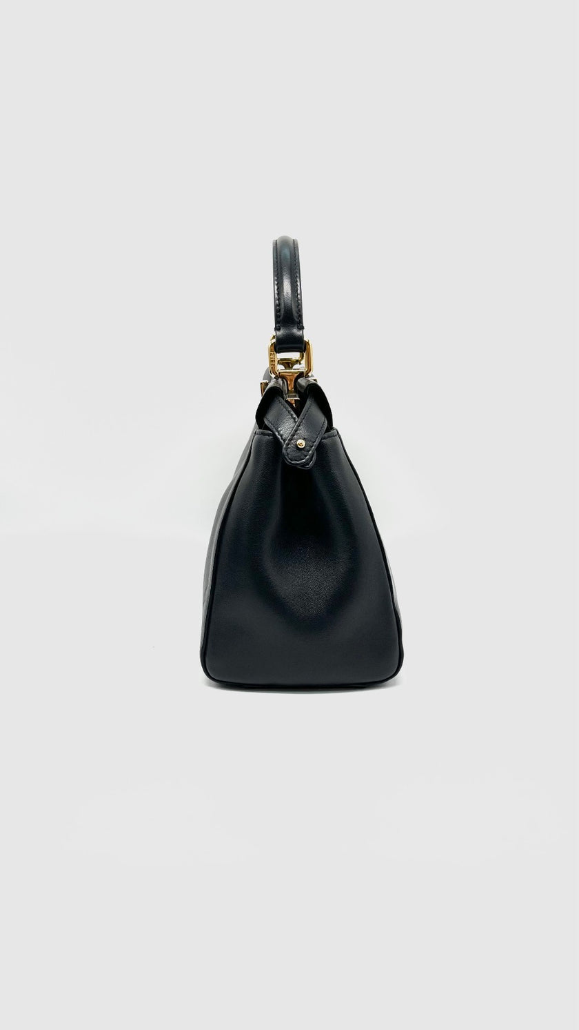 Preowned. Fendi Peekaboo Mini Black Nappa Leather Ghw. 8BN244|11979