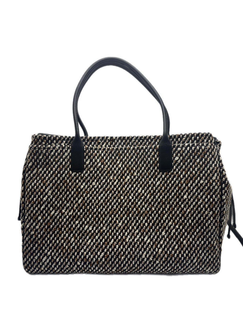 Brand New. Chanel XXL Urban Essential Shopping Tote Black Calfskin/Multi Tweed GHW. XAJLP0T8|17114