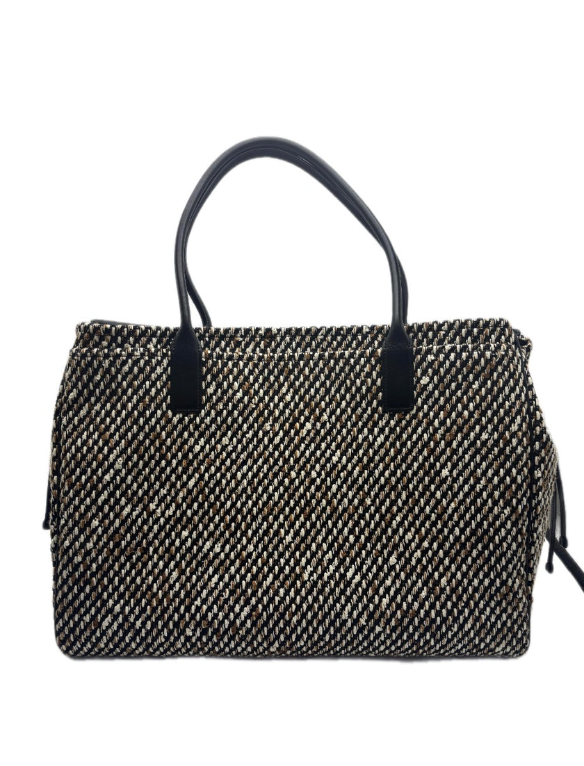 Brand New. Chanel XXL Urban Essential Shopping Tote Black Calfskin/Multi Tweed GHW. XAJLP0T8|17114