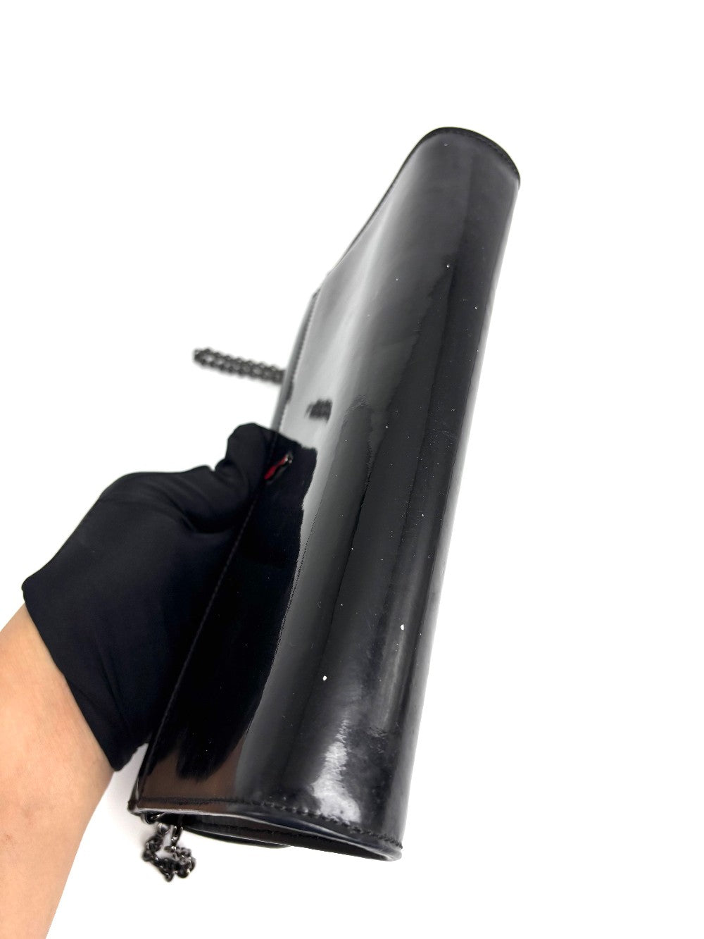 Preowned. Louboutin Clutch Black|13254