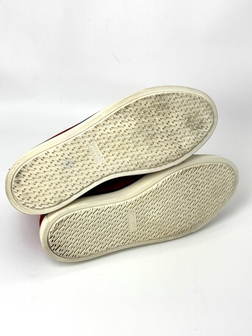 Preowned. Hermes Sneakers Red. 38.5|7565