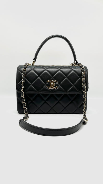 Preonwed. Chanel Trendy Medium Calfskin Dark Gray. C2XX0554|7720