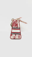 Preowned. Lady Dior Medium Royaume d'Amour Red Canvas. 50MA0261|13859