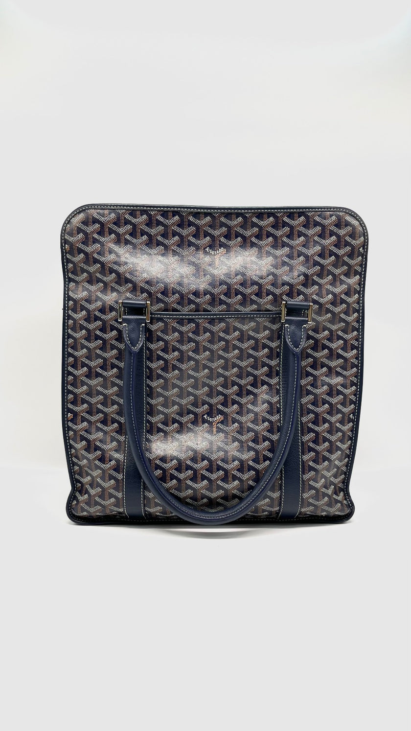 Preowned. Goyard Bourgogne Tote Blue. SOA020232|13977