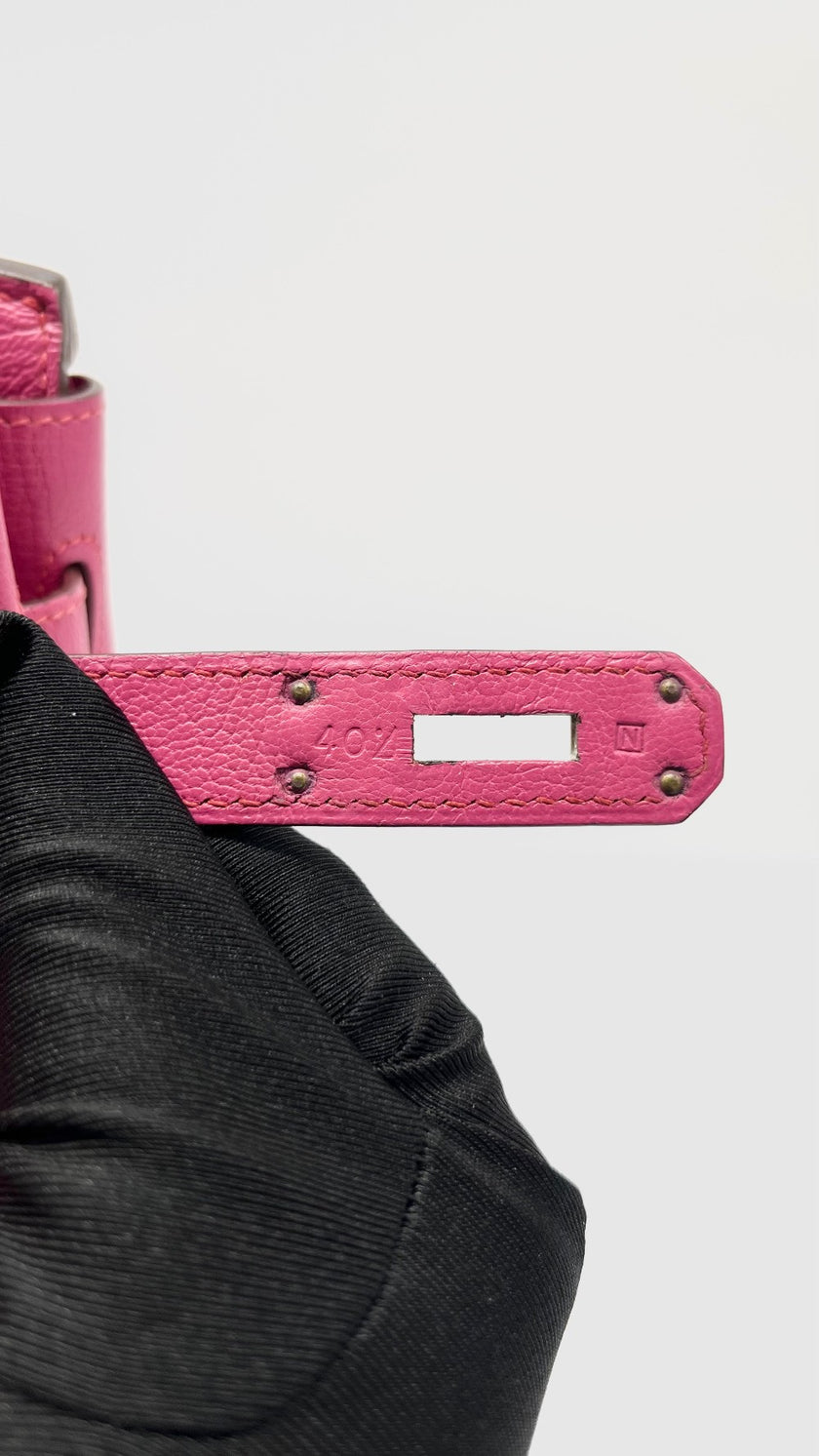 Preowned. Hermes Birkin 30 Rose Tyrien Chevre GHW. N40|13665