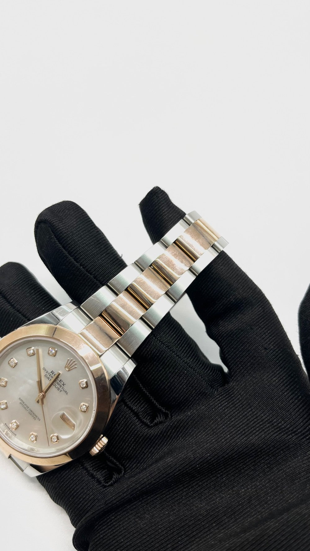 Preowned. Rolex Datejust 41 MOP Dial With Diamonds Two Tone RG/Steel Oyster 2018 41mm 12.5 links|14369