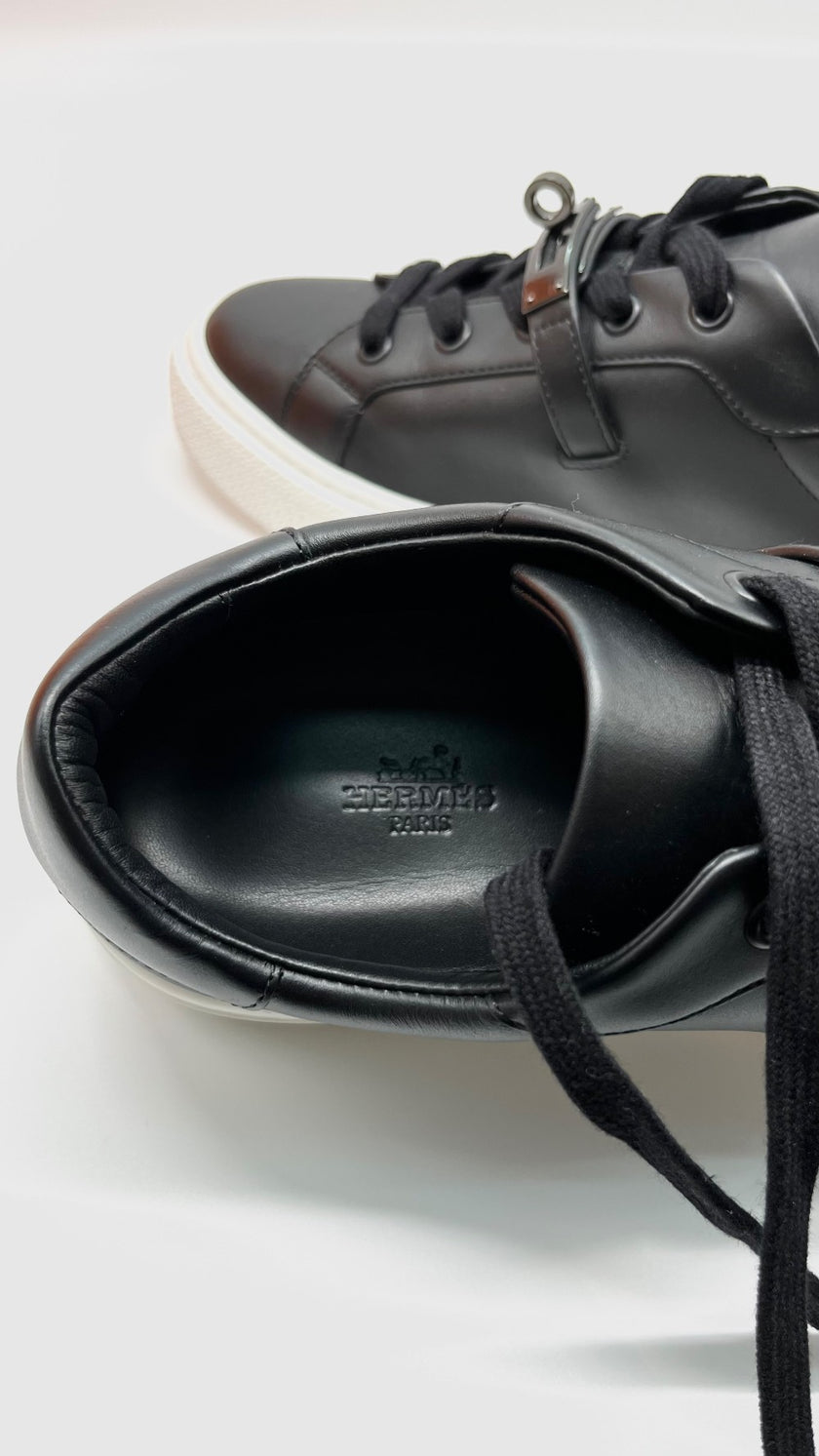 Brand New. Hermes Day Sneakers Black. 38.5|6835