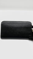 Preowned. Prada Long Zippy Wallet Saffiano Black GHW|5576