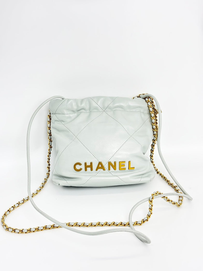 Brand New. Chanel C22 Mini Gray. X2TK5AEC|4083