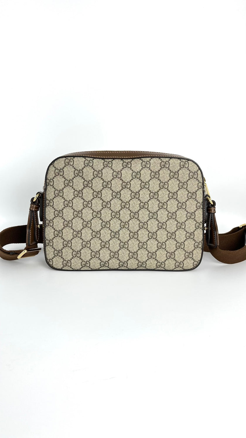 [SALE] Like New. Gucci Interlocking G Messenger Brown Bag|4737