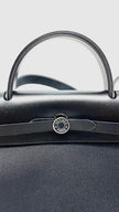 Brand New. Hermes Herbag 31 Black PVD HW Canvass/Vache Hunter. KCH009BD|11665