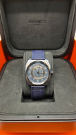 Unused. Hermes H08 Navy Blue Arabic Dial 42MM Blue Strap. S19744|11304
