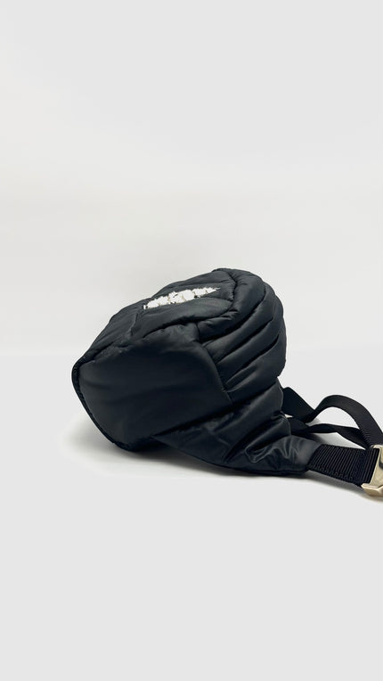 Preowned. Chanel Coco Neige Waist Quilted Nylon With Applique Black SHW. 28628004|15551