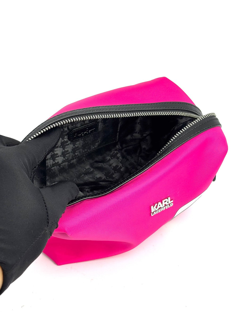 Unused. Karl Lagerfeld Pouch bag Nylon Pink|12469