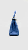 Preowned. Hermes Kelly 28 Blue Paradis Clemence GHW. RMI30|13573