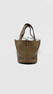 Preowned. Hermes Picotin 18 Beige De Weimar Togo PHW. YIT009AC|14289