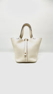 Like New. Hermes Picotin 18 Nata Clemence GHW. BFS005GX|12178