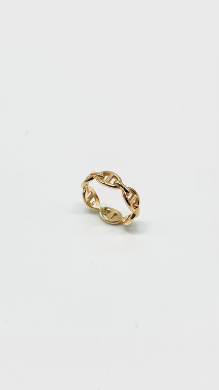 Brand New. Hermes Chaine d' Ancre Ring RGHW|14551
