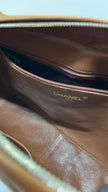 Preowned. Chanel Matelasse Quilted Caviar Camera Case Brown. 3179907|5755