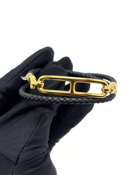 Brand New. Hermes Roulis Bracelet Black|8905