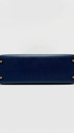 Preowned. Hermes Kelly 35 Blue Sapphire. Circle Z84|5253