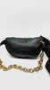 Unused. Bottega Chain Pouch Belt Bag Black. GHW|13404