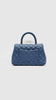 Preowned. Chanel Coco Handle Small Caviar Blue GHW. 24228917|10810