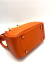 Preowned. Hermes Mini Lindy Orange Togo GHW. ZMM910CA|17824
