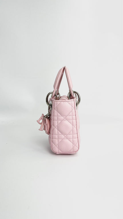 Brand New. Lady Dior Mini Pale Pink. 15-MA-0211|4400