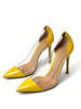 Preowned. Gianvito Rossi Heel Clear/Yellow. 37|7278