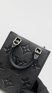 Like New. LV Sac Plat Petite Black Empreinte. Microchip|16507