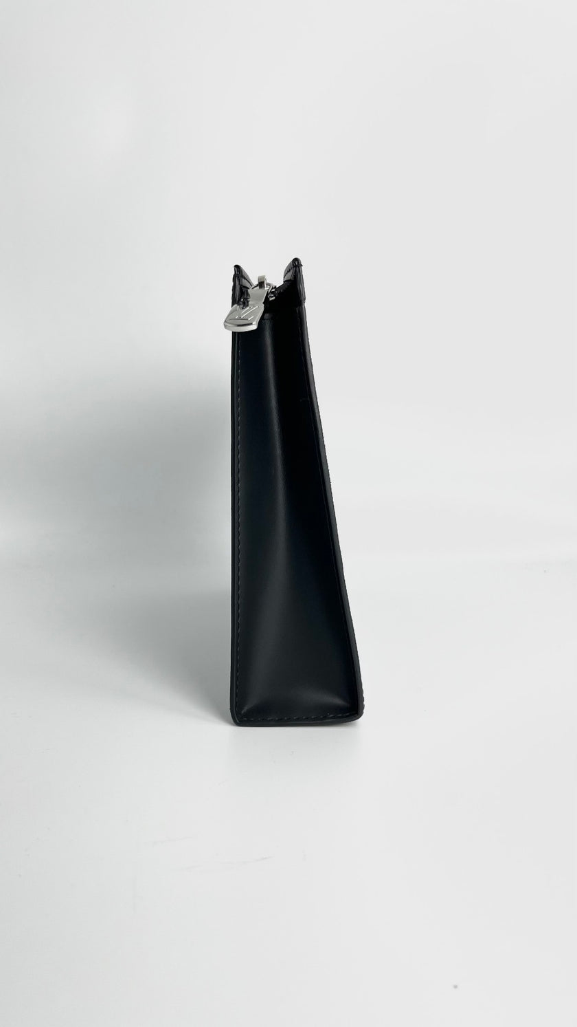 Brand New. LV Voyage Clutch Graphite. TA4129|4869