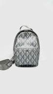 Like New. Dior Mini Rider Grey Coated Canvas Calfskin|14957
