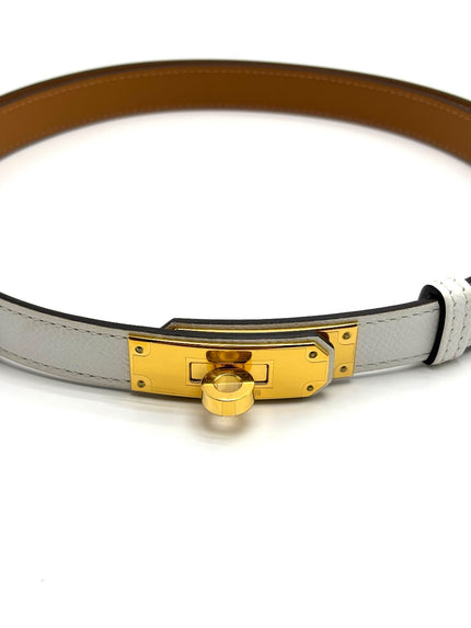 Brand New. Hermes Kelly Belt Mushroom GHW. KAM350UH|17015