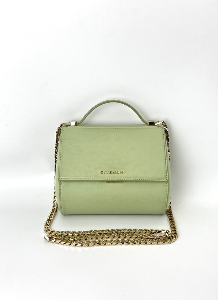 Preowned. Givenchy Pandora Box Mint Green. TEB1105|6016