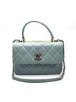 Unused. Chanel Trendy CC Top Handle Light Blue GHW. E5GKH6T8|17119