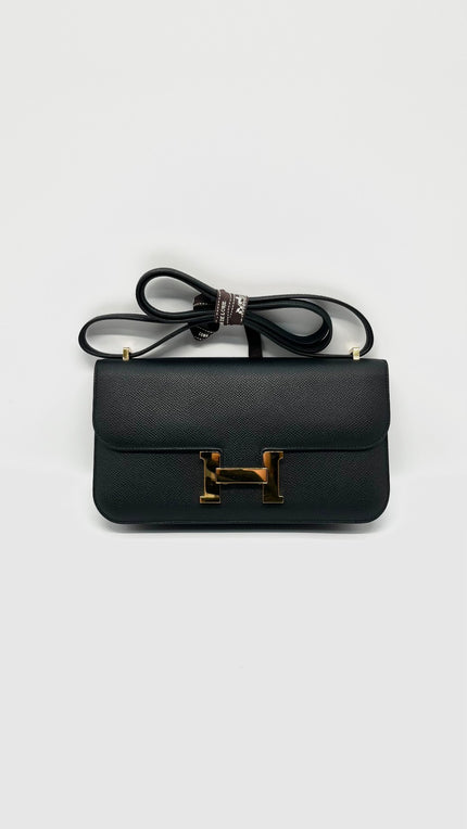 Preowned. Hermes Constance Elan Epsom Black GHW. KSA893WH|14984