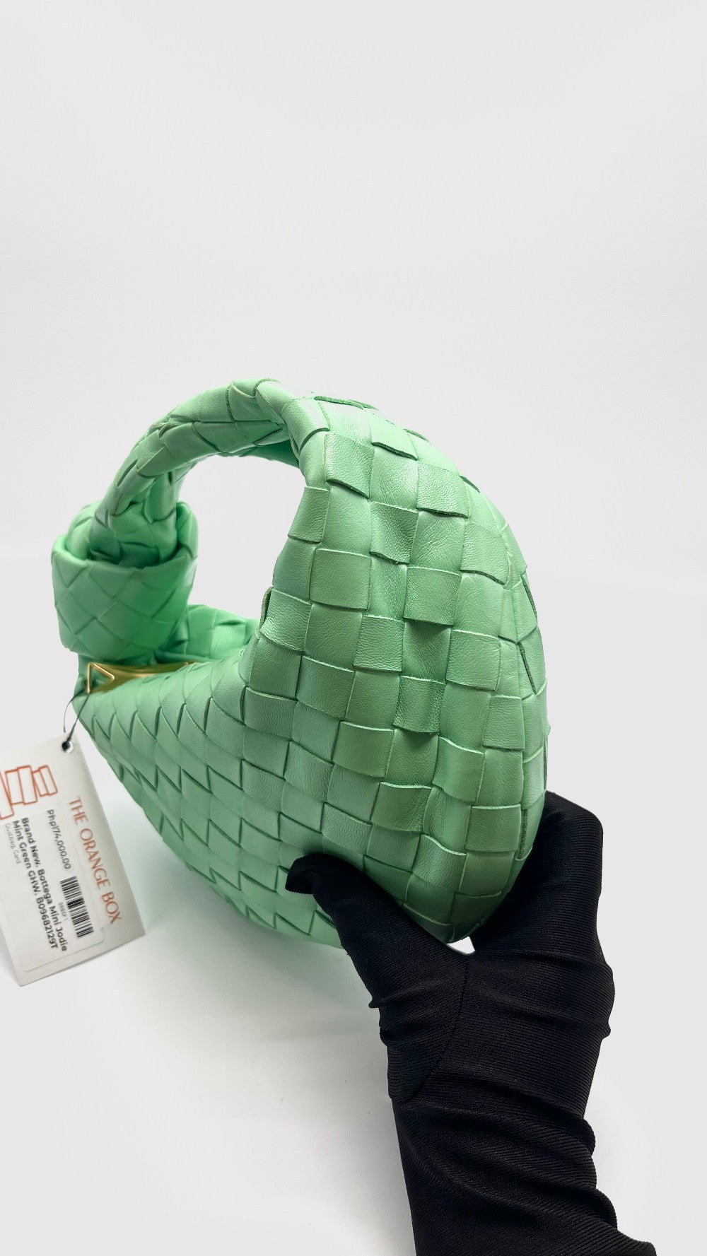 Brand New. Bottega Mini Jodie Mint Green GHW. B09682129T|15854