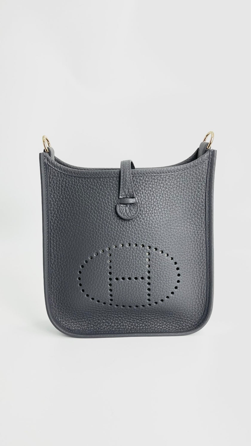Brand New. Hermes Evelyne TPM Gris Mysty. WMM011SN|3817