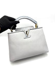 Like New. Lv Capucines BB Python Blue Grey GHW. MI1139|17206