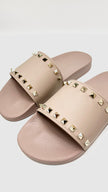 Brand New. Valentino Rockstud Poudre Slides Size 41. HP076|11231