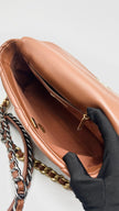 Brand New. Chanel C19 Small Tan Lambskin RHW/GHW/SHW. T7AEUT96|16620