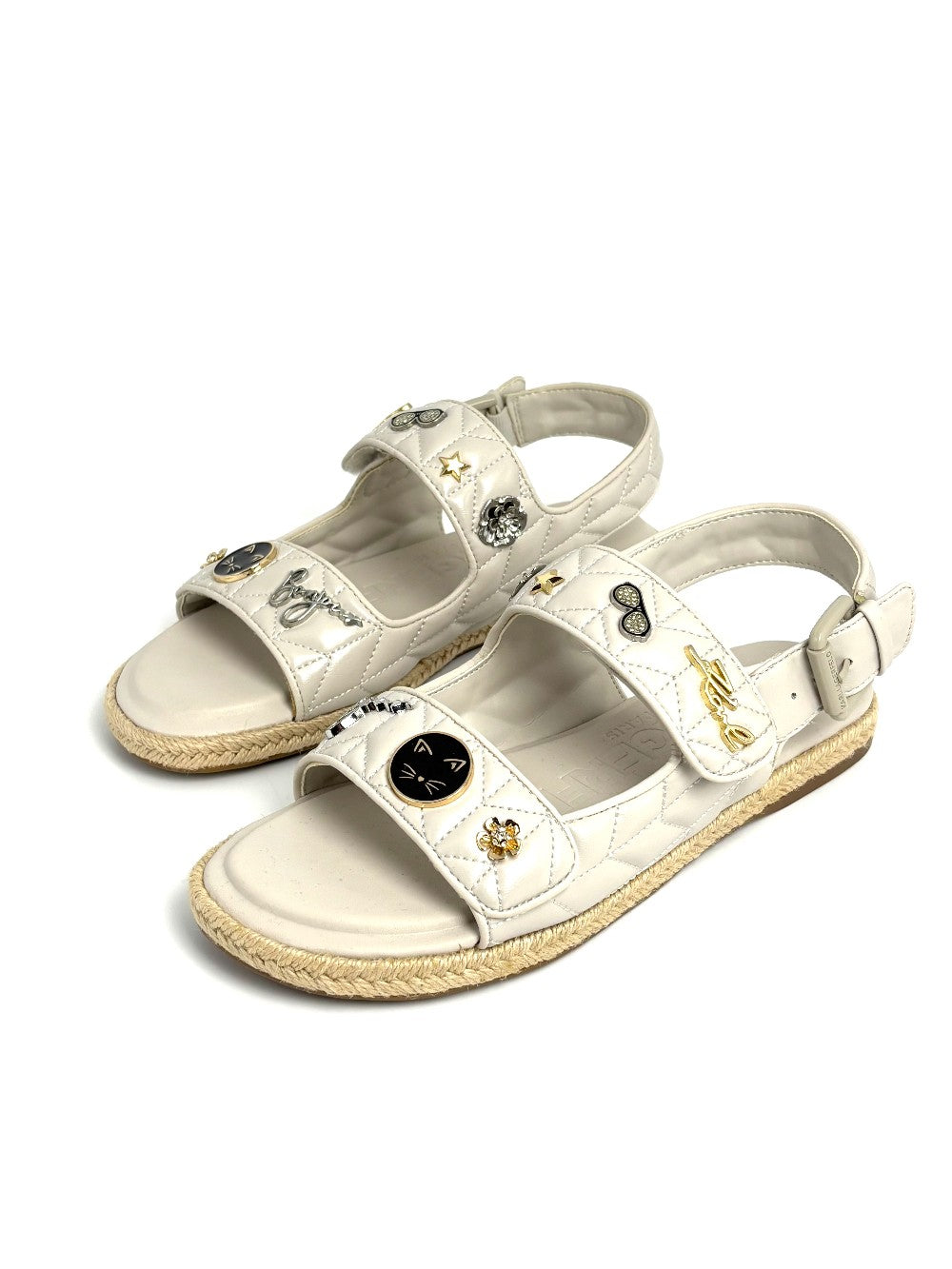 Brand New. Karl Lagerfeld Dad Sandals White. 37.5|8696