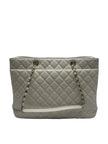 Like New. Chanel White Caviar Shopping Tote GHW. L2T3T9TA|17087