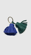 Preowned. Hermes Carmen Unodos Anjou Miro Malachite/Blue Electric Keycahin Charm|11271