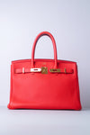 Hermes Birkin 30 Rouge Pivione