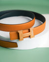 Hermes Belt Sesame/Vert Cypress