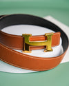 Hermes Belt Gold/Black